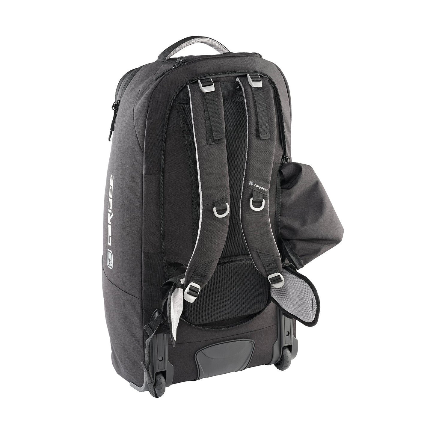 Caribee Adventure Hybrid Wheel Trolley Wheeled Travel Pack Backpack 70L Black