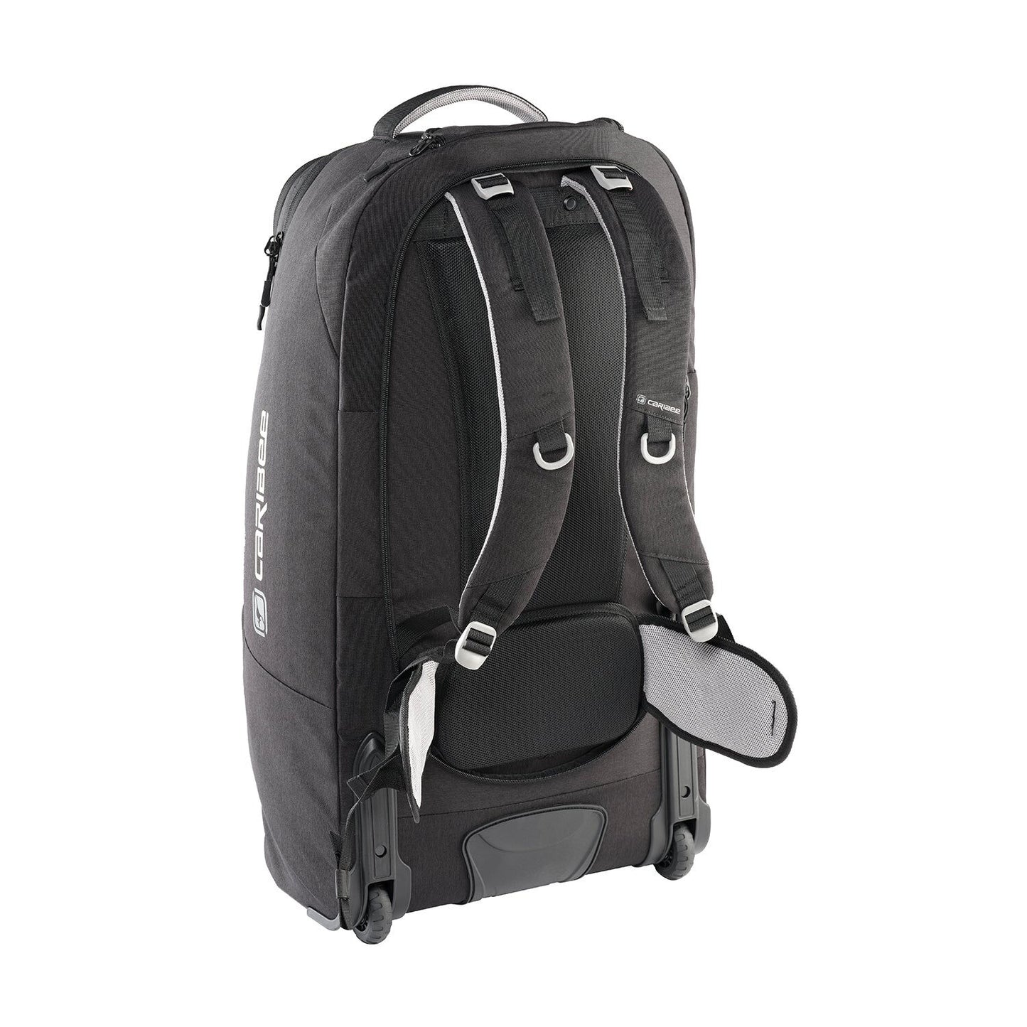 Caribee Adventure Hybrid Wheel Trolley Wheeled Travel Pack Backpack 70L Black