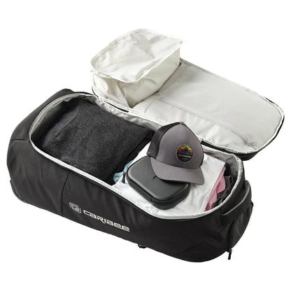 Caribee Adventure Hybrid Wheel Trolley Wheeled Travel Pack Backpack 70L Black