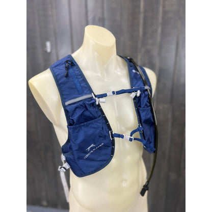 Caribee Coyote Runner 2L Hydration Running Vest Backpack (Navy/Hydro Blue)