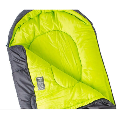 Caribee Glacial Bay 0°C Jumbo Sleeping Bag 230 x 85 cm (Charcoal Grey/Lime Green)