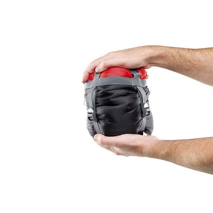 Caribee Nepal 600 Ultra Compact +10°C Single Sleeping Bag 210 x 75 cm Charcoal Black/Red