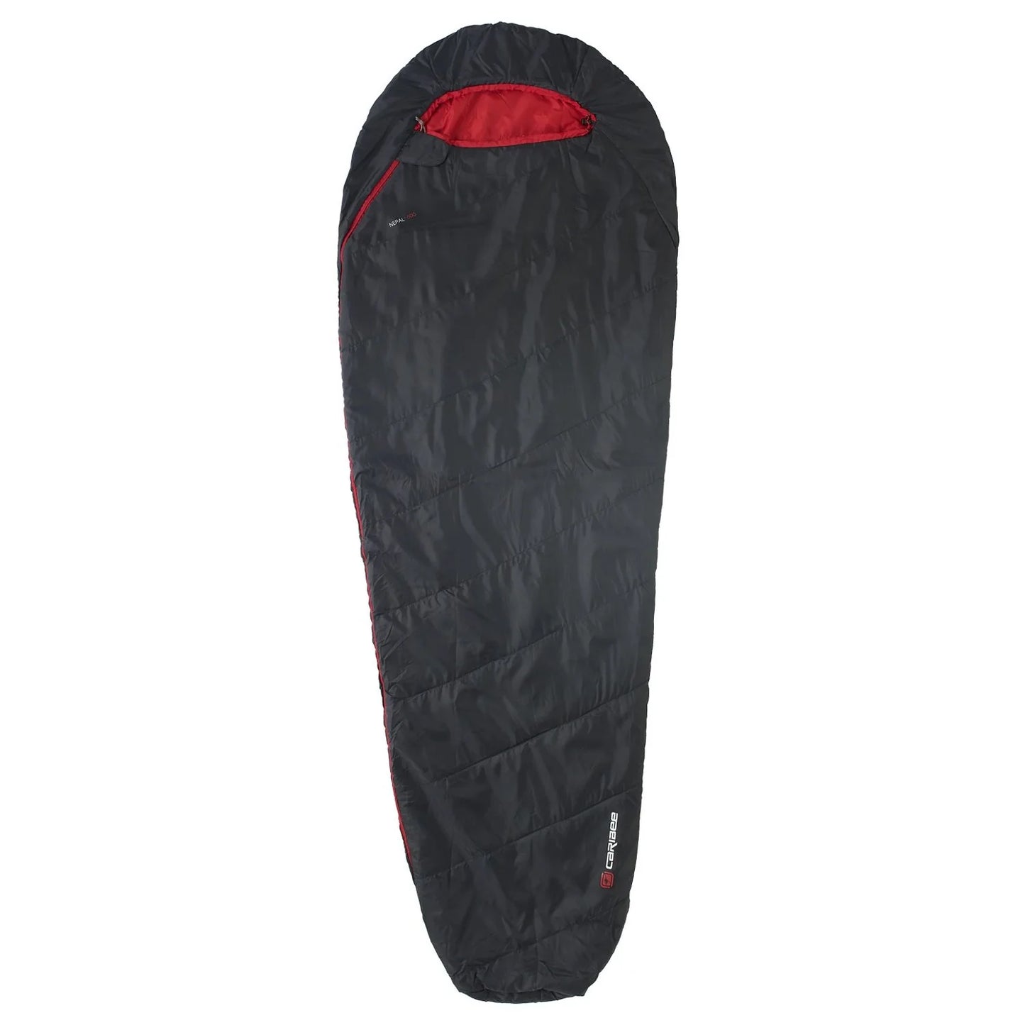 Caribee Nepal 600 Ultra Compact +10°C Single Sleeping Bag 210 x 75 cm Charcoal Black/Red