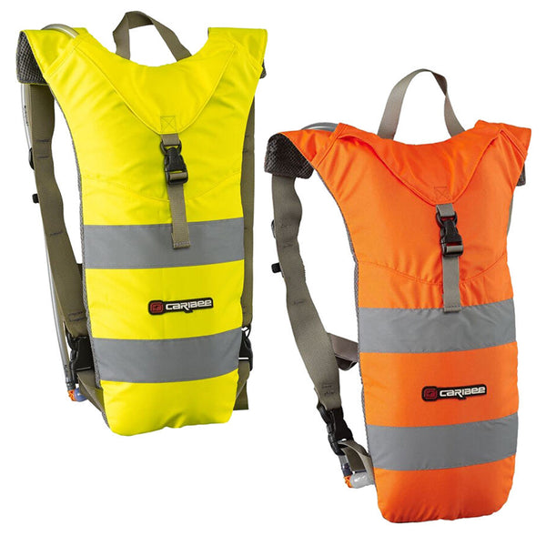Caribee Nuke Hi Vis 3L Hydration Pack Hiking Worksite Backpack Neon
