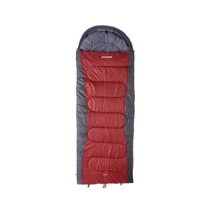 Caribee Snow Drift Jumbo -10°C Sleeping Bag 240 x 90 cm (Blood Red/Charcoal Grey)
