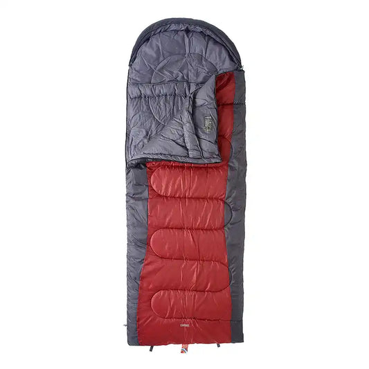 Caribee Snow Drift Jumbo -10°C Sleeping Bag 240 x 90 cm (Blood Red/Charcoal Grey)