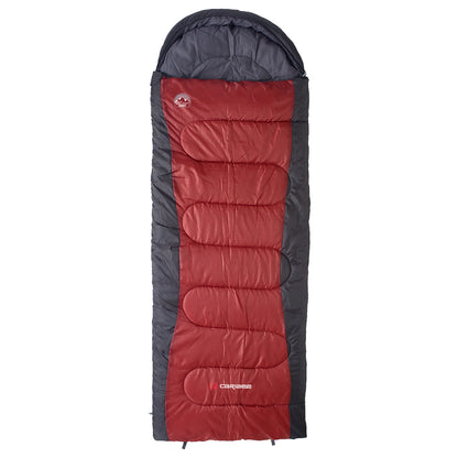 Caribee Snow Drift Jumbo -10°C Sleeping Bag 240 x 90 cm (Blood Red/Charcoal Grey)