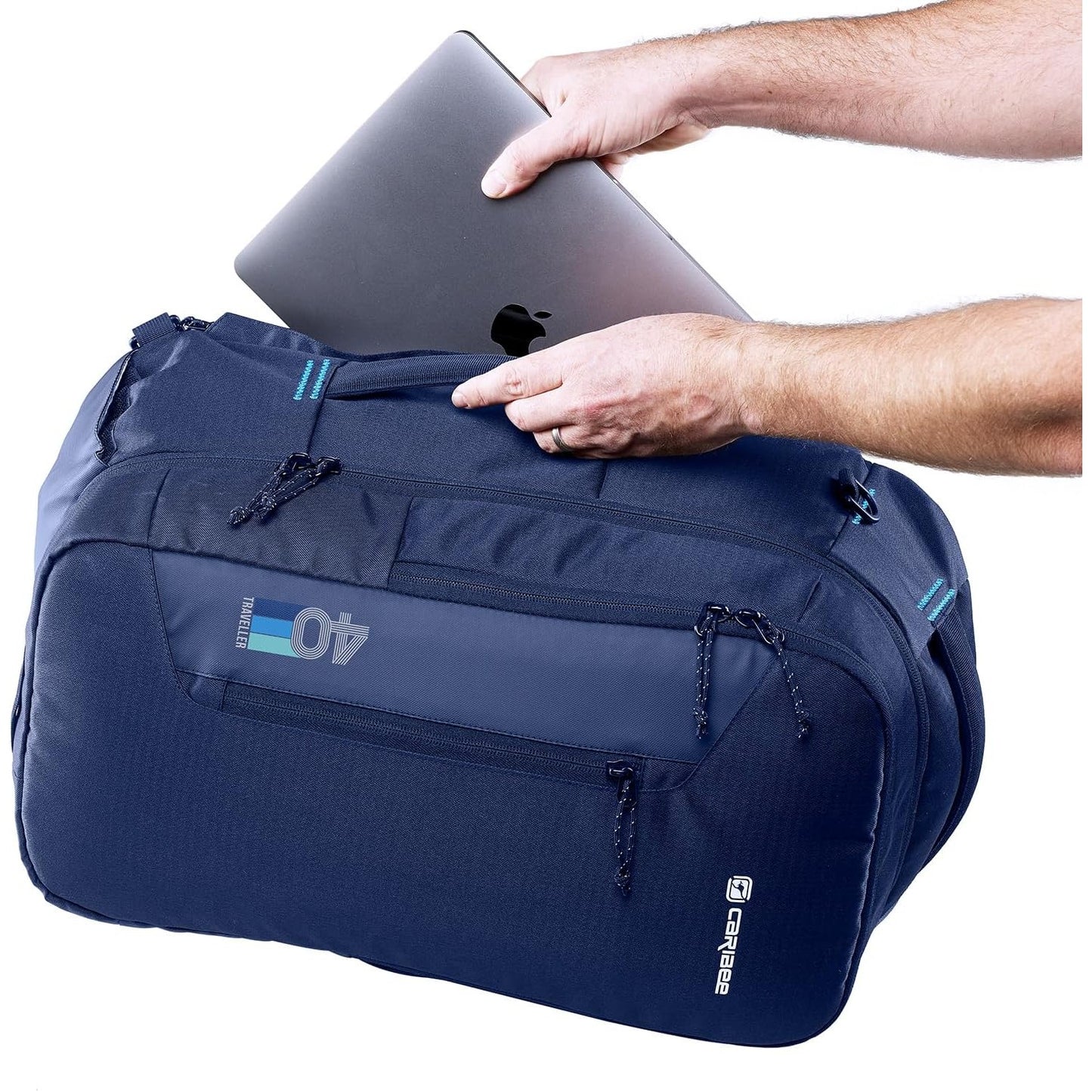 Caribee Traveller 40 Carry-On Backpack Travel Bag 40L Navy Blue