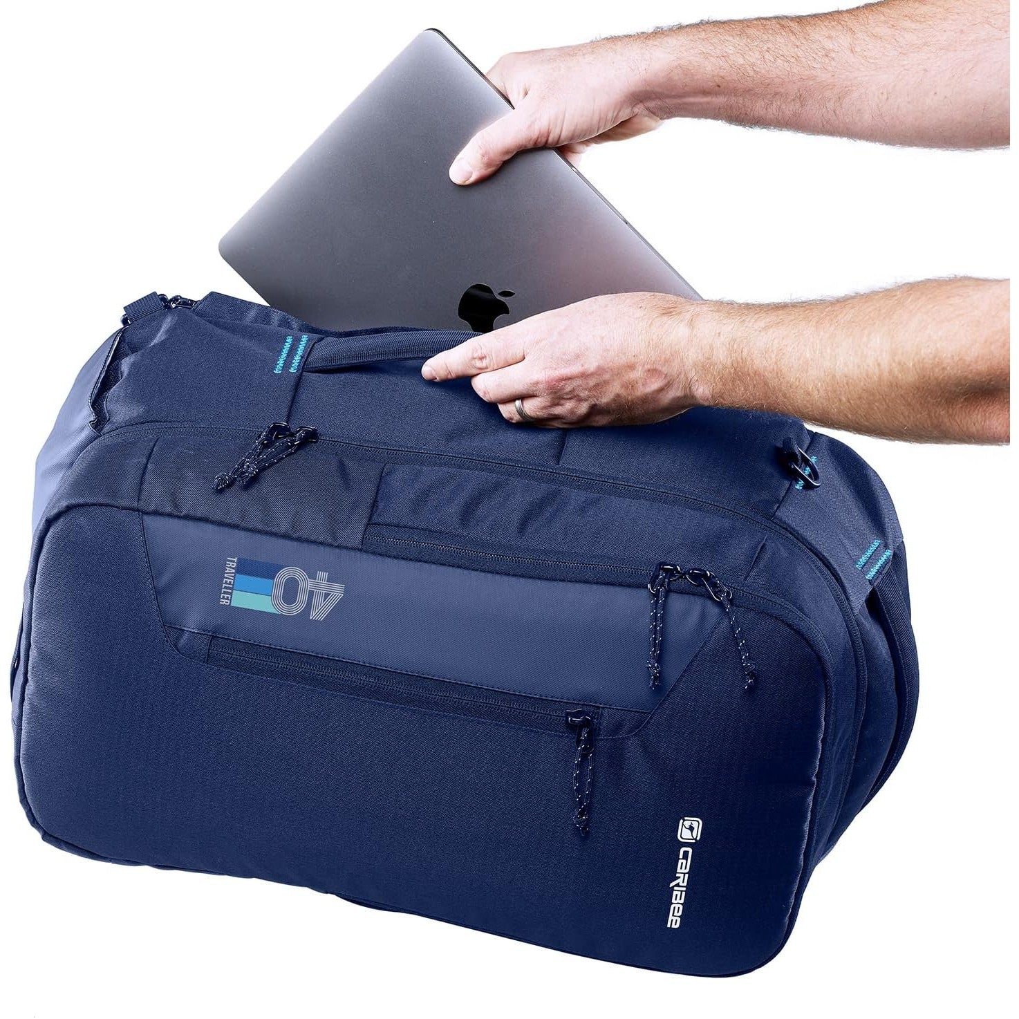 Caribee Traveller 40 Carry-On Backpack Travel Bag 40L Navy Blue