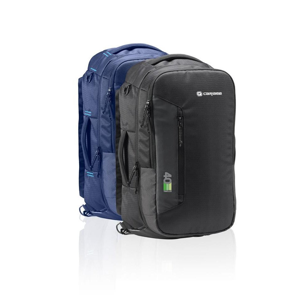 Caribee Traveller 40 Carry-On Backpack Travel Bag 40L Black