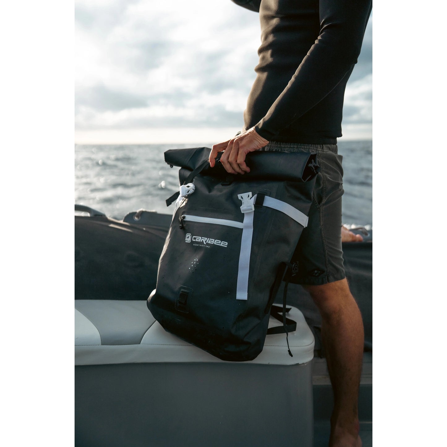 Caribee Trident 2.0 Waterproof Outdoor Adventure Backpack 30L Black/White
