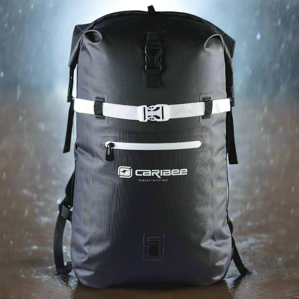 Caribee Trident 2.0 Waterproof Outdoor Adventure Backpack 30L Black/White