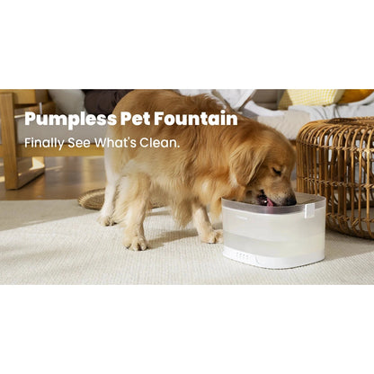 Cheerble Elfin D1 Pro Wireless Pet Water Fountain for Dogs 4L Battery & USB-C DC 5V Powered