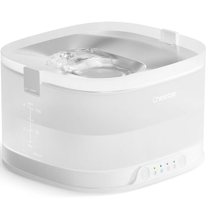 Cheerble Elfin D1 Pro Wireless Pet Water Fountain for Dogs 4L Battery & USB-C DC 5V Powered