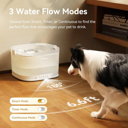 Cheerble Elfin D1 Pro Wireless Pet Water Fountain for Dogs 4L Battery & USB-C DC 5V Powered