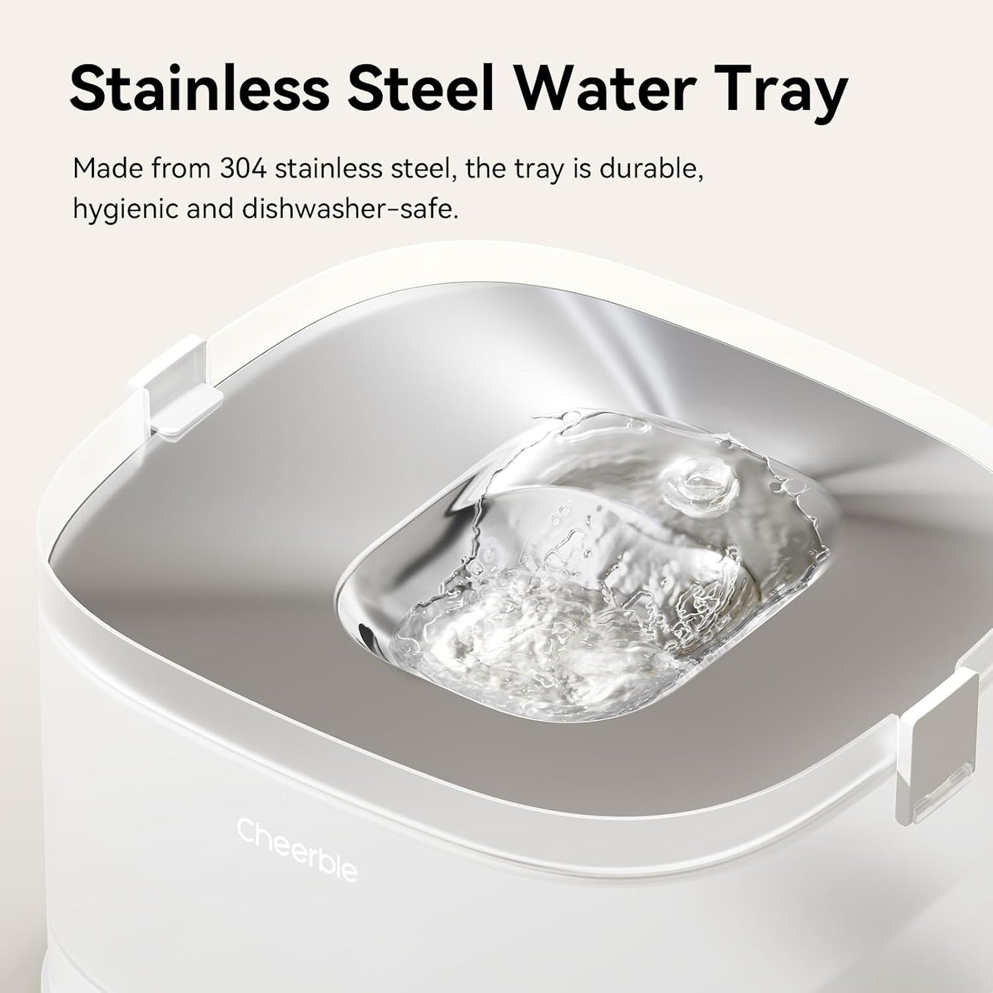 Cheerble Elfin D1 Pro Wireless Pet Water Fountain for Dogs 4L Battery & USB-C DC 5V Powered