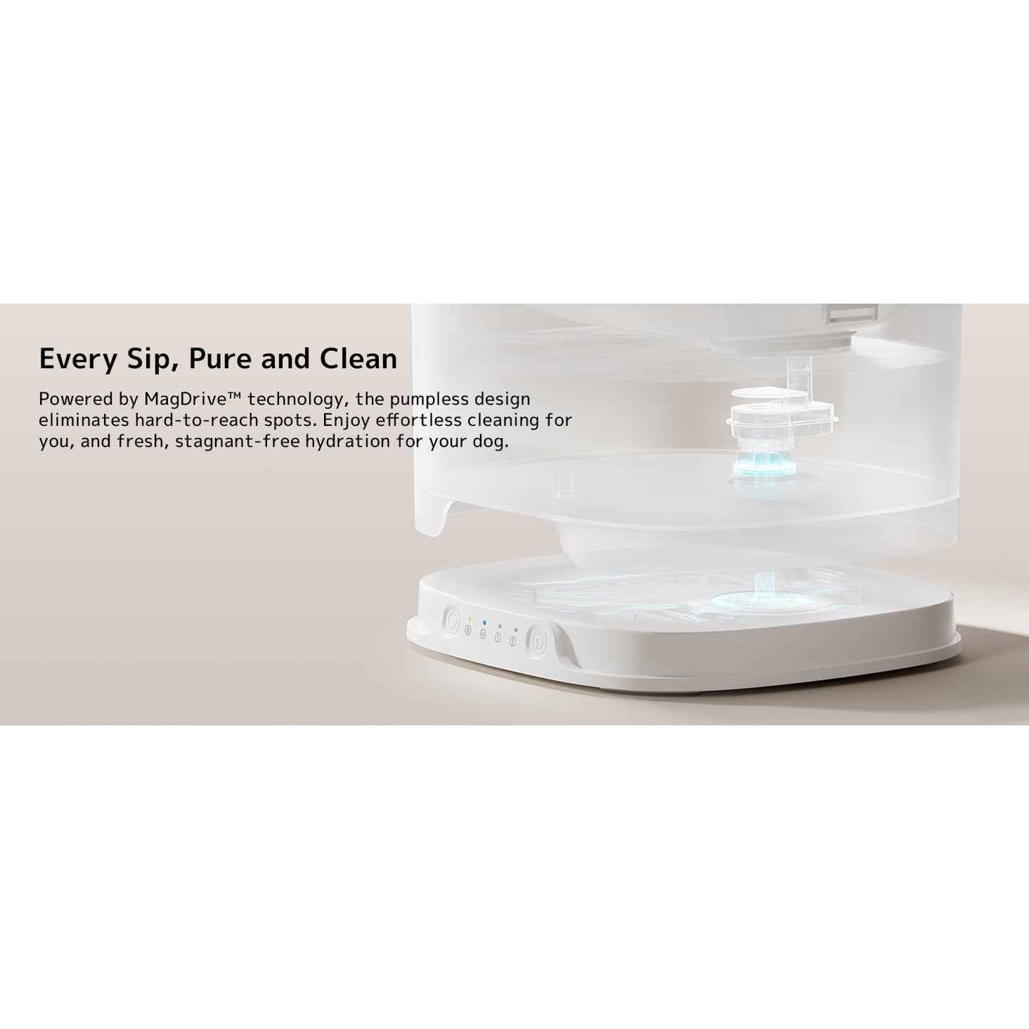 Cheerble Elfin D1 Pro Wireless Pet Water Fountain for Dogs 4L Battery & USB-C DC 5V Powered