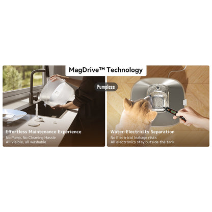 Cheerble Elfin D1 Wired Pet Water Fountain for Dogs 4L USB-C DC 5V Powered