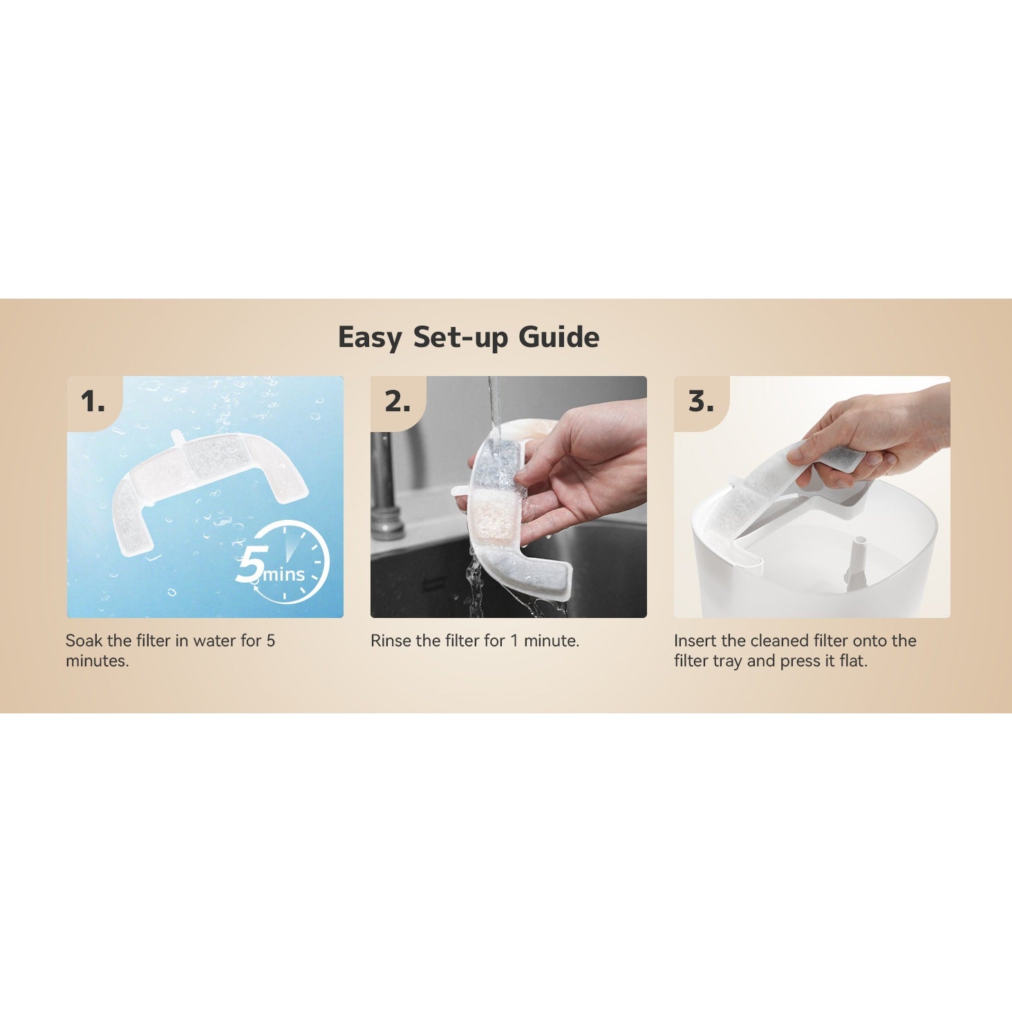 Cheerble Elfin E1 Lite Pet Water Fountain 2L for Cats and Dogs - USB DC 5V Powered White