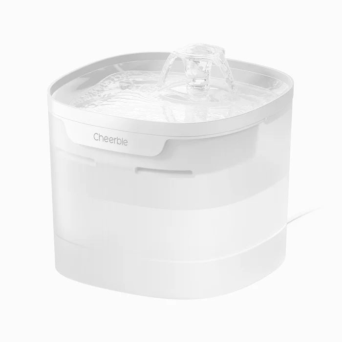 Cheerble Elfin E1 Lite Pet Water Fountain 2L for Cats and Dogs - USB DC 5V Powered White