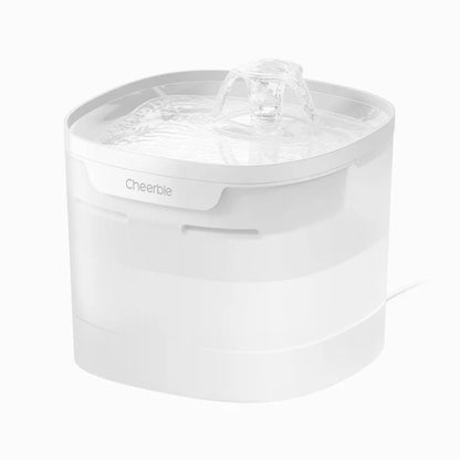 Cheerble Elfin E1 Lite Pet Water Fountain 2L for Cats and Dogs - USB DC 5V Powered White