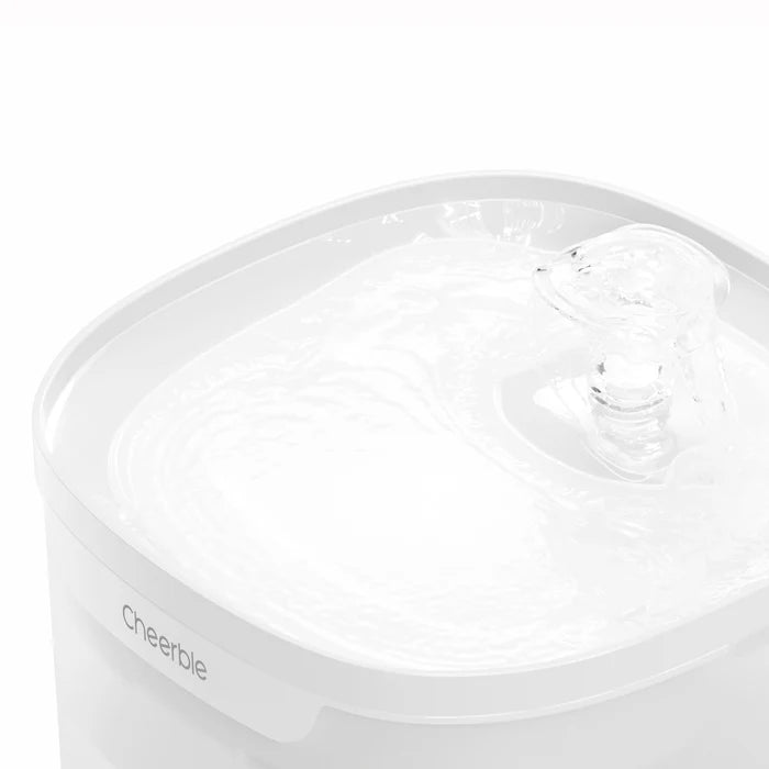 Cheerble Elfin E1 Lite Pet Water Fountain 2L for Cats and Dogs - USB DC 5V Powered White