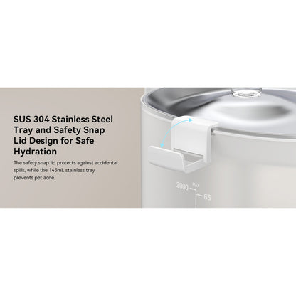 Cheerble Elfin E1+ Pet Water Fountain E1 Plus 2L Battery & USB DC 5V Powered