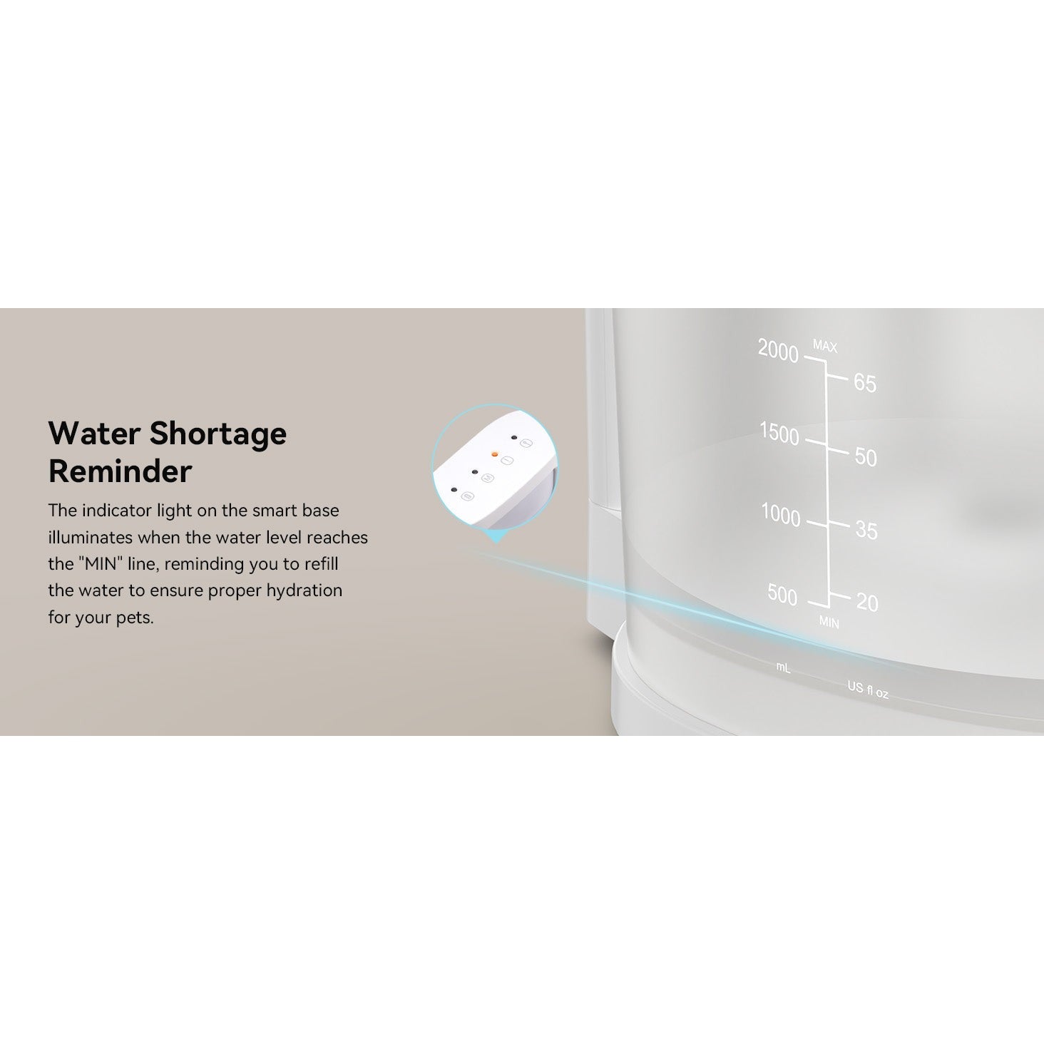 Cheerble Elfin E1+ Pet Water Fountain E1 Plus 2L Battery & USB DC 5V Powered