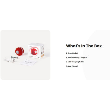Cheerble M3 Mini Cat Ball Interactive Smart Cat Toy Vintage Red