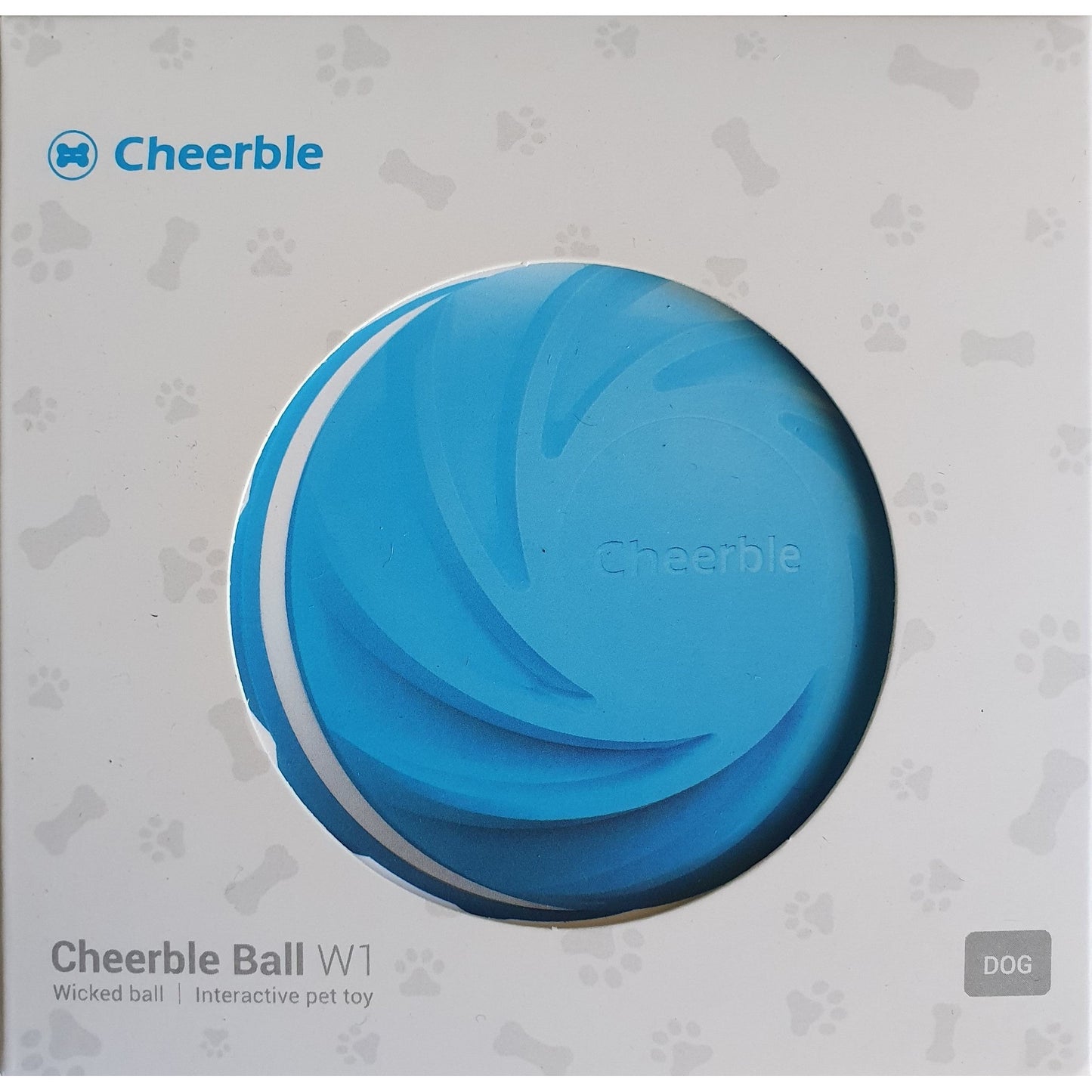 Cheerble Wicked Ball Cyclone All-Terrain Dog Ball Smart Dog Toy Wickedball W1 Blue
