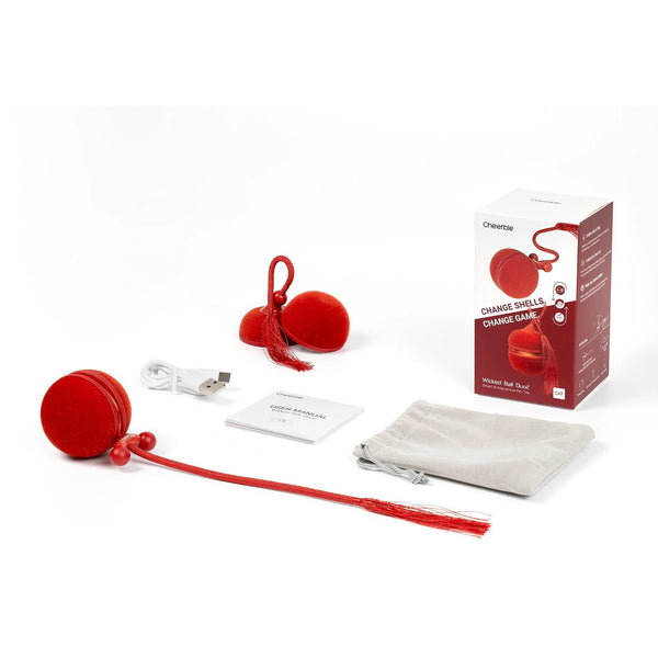 Cheerble Wicked Ball Duo 2 Interactive Smart Cat Toy Wickedball Vintage Red
