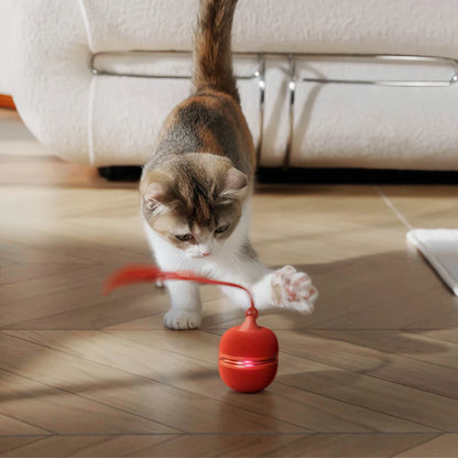Cheerble Wicked Ball Duo 2 Interactive Smart Cat Toy Wickedball Vintage Red