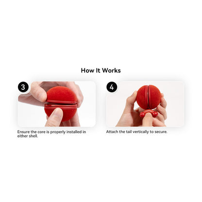 Cheerble Wicked Ball Duo 2 Interactive Smart Cat Toy Wickedball Vintage Red