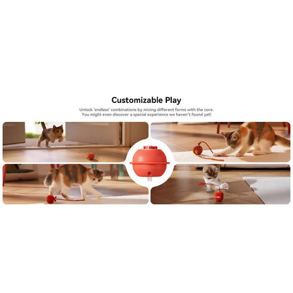 Cheerble Wicked Ball Duo 2 Interactive Smart Cat Toy Wickedball Vintage Red