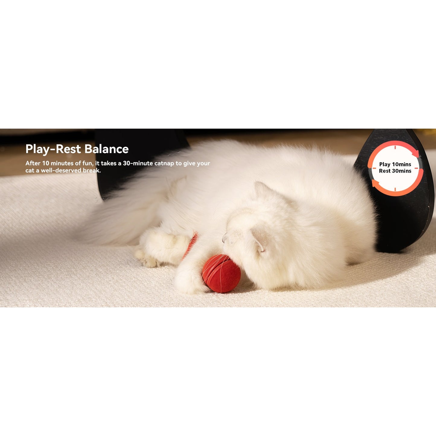 Cheerble Wicked Ball Duo 2 Interactive Smart Cat Toy Wickedball Vintage Red