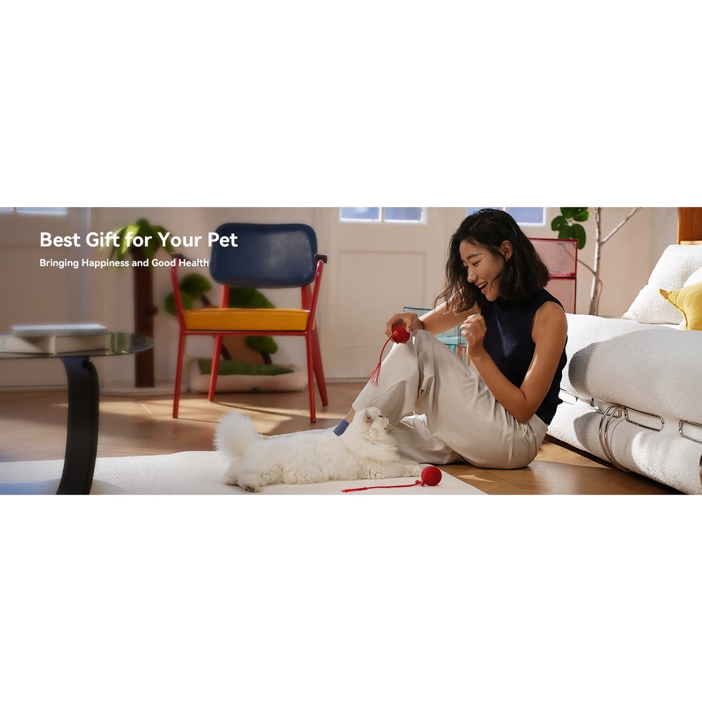 Cheerble Wicked Ball Duo 2 Interactive Smart Cat Toy Wickedball Vintage Red