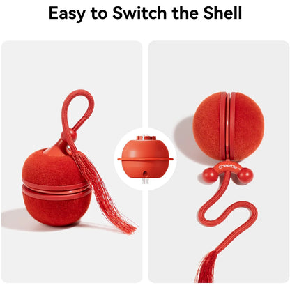 Cheerble Wicked Ball Duo 2 Interactive Smart Cat Toy Wickedball Vintage Red