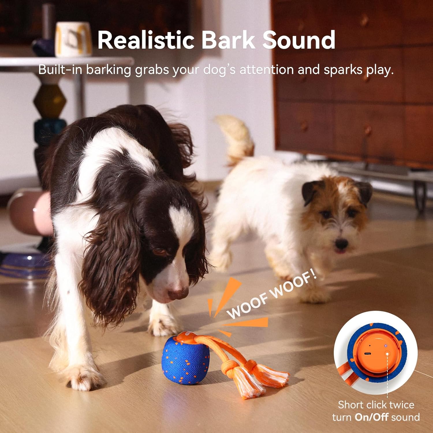 Cheerble Wicked Ball Rolly Interactive Dog Ball Smart Dog Toy Royal Blue