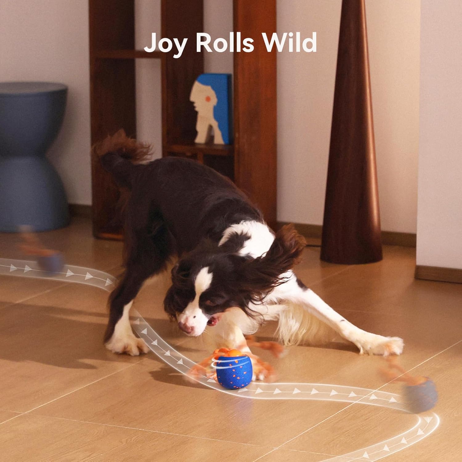Cheerble Wicked Ball Rolly Interactive Dog Ball Smart Dog Toy Royal Blue
