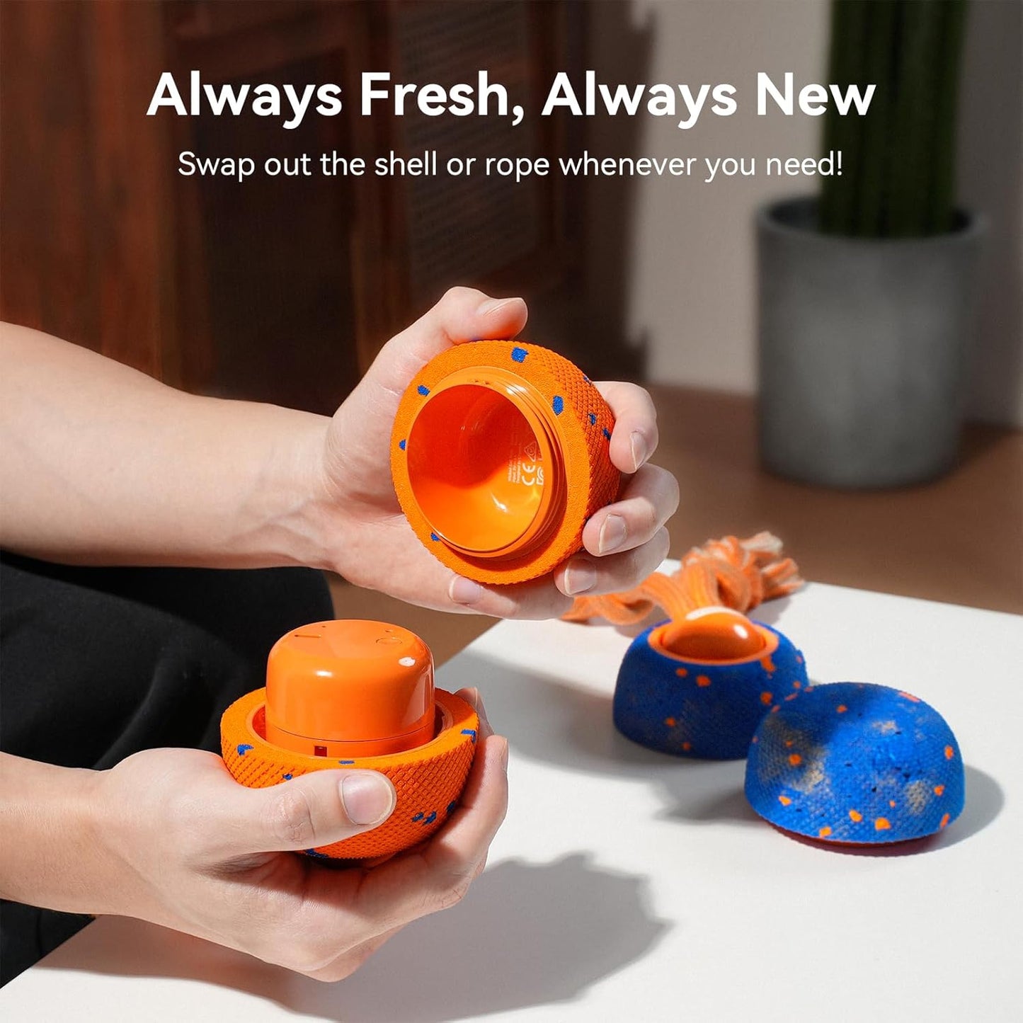 Cheerble Wicked Ball Rolly Interactive Dog Ball Smart Dog Toy Royal Blue