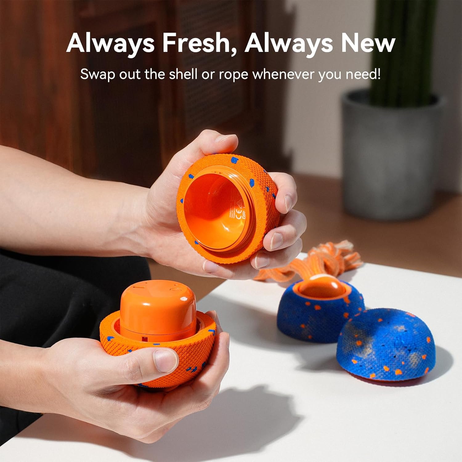 Cheerble Wicked Ball Rolly Interactive Dog Ball Smart Dog Toy Royal Blue