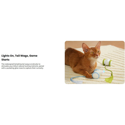 Cheerble Wicked Mouse Neo Interactive Smart Cat Toy Milky Blue