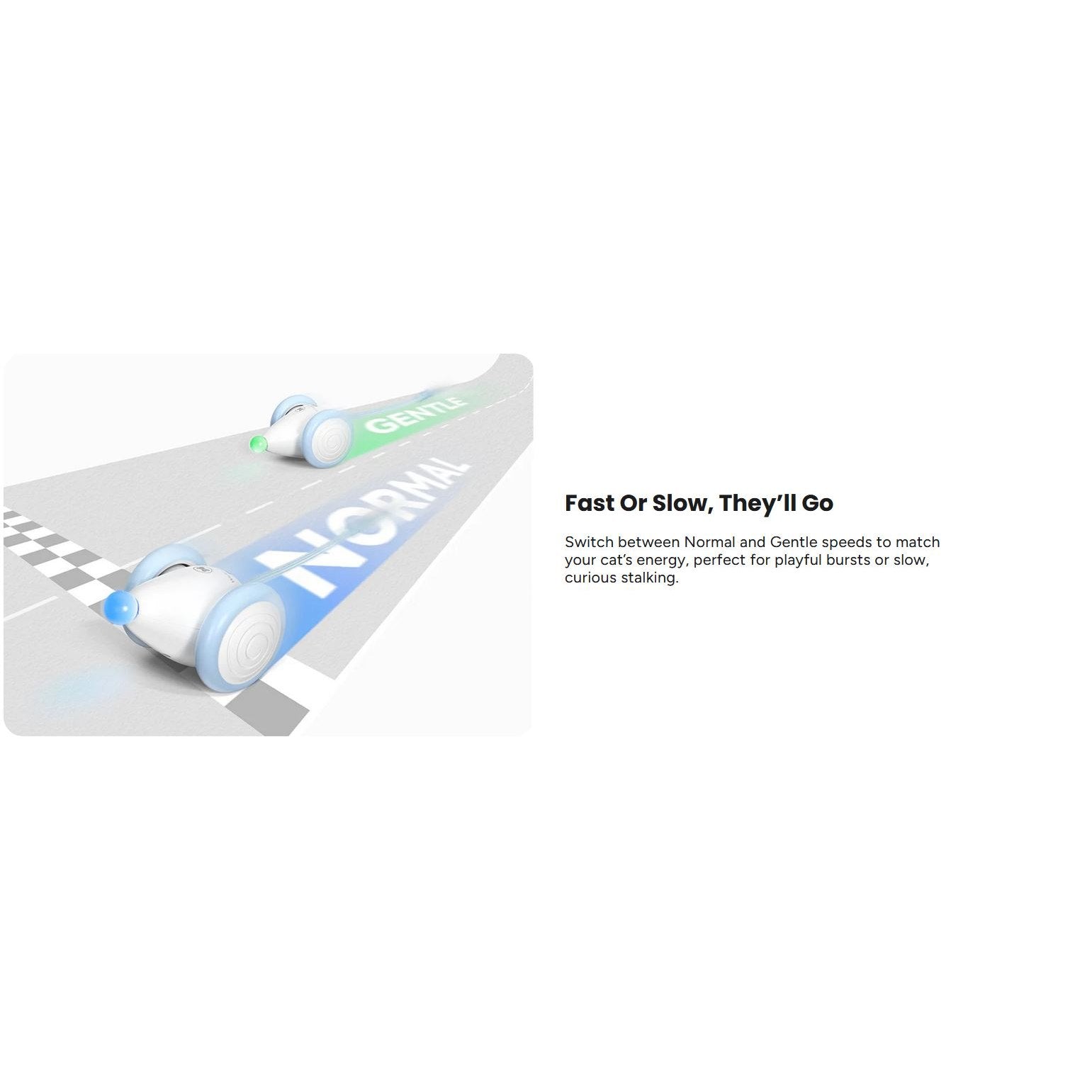 Cheerble Wicked Mouse Neo Interactive Smart Cat Toy Milky Blue