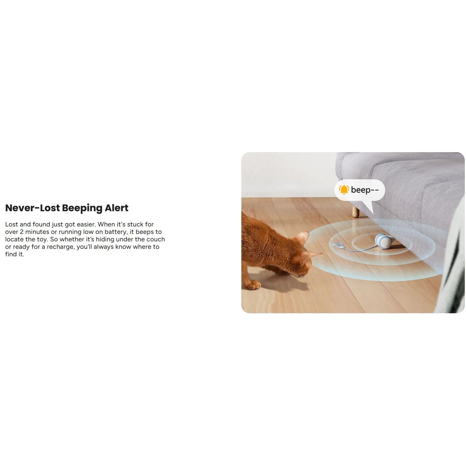 Cheerble Wicked Mouse Neo Interactive Smart Cat Toy Milky Blue