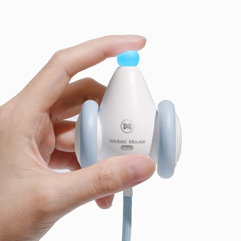 Cheerble Wicked Mouse Neo Interactive Smart Cat Toy Milky Blue