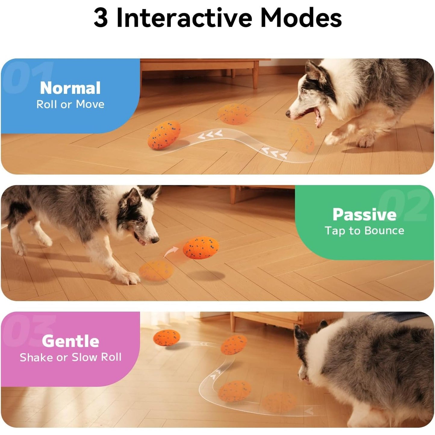 Cheerble Wicked Rugby Ball Interactive Dog Ball Smart Dog Toy Bright Orange