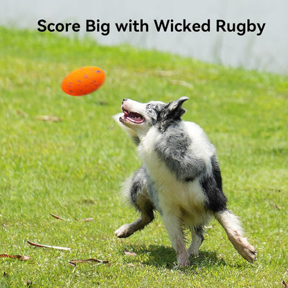 Cheerble Wicked Rugby Ball Interactive Dog Ball Smart Dog Toy Bright Orange