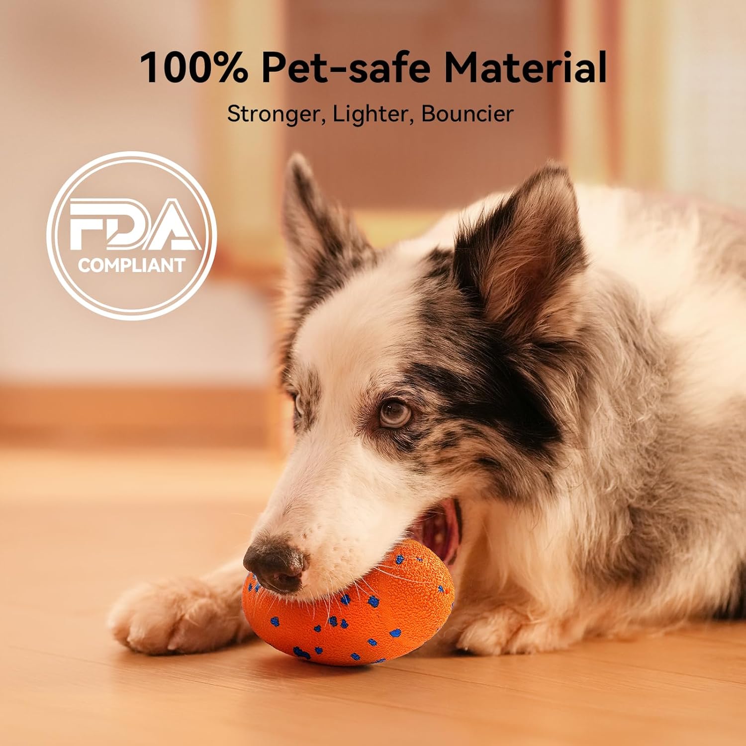 Cheerble Wicked Rugby Ball Interactive Dog Ball Smart Dog Toy Bright Orange