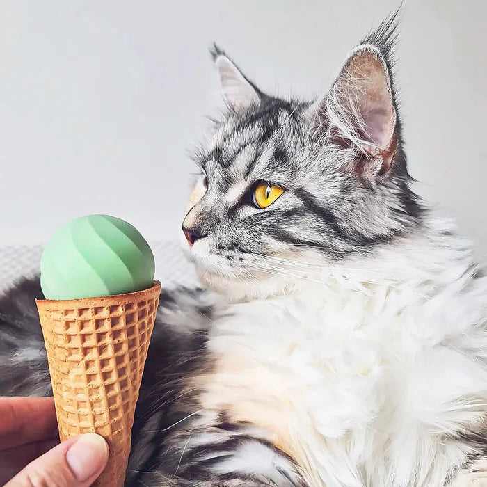 Cheerble M2 Mini Ice Cream Cat Ball Smart Cat Toy Strawberry Pink