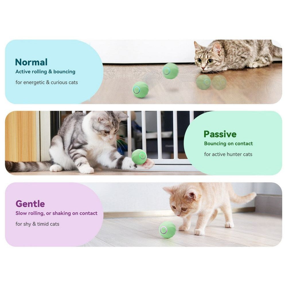 Cheerble M2 Mini Ice Cream Cat Ball Smart Cat Toy Matcha Green